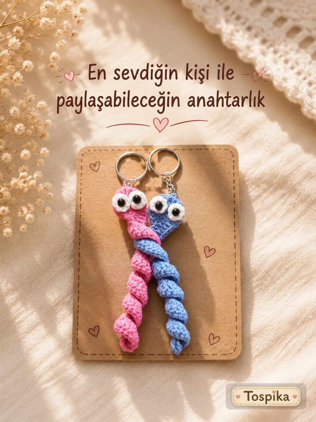 En sevdiğin kişi ile paylaşabileceğin 2 adet Anahtarlık