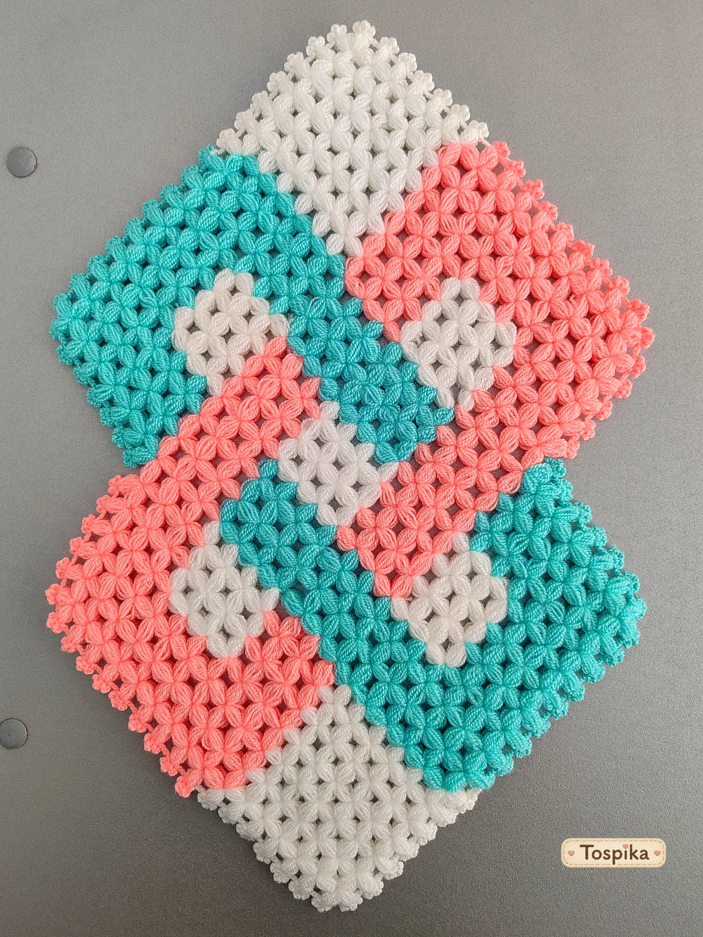 Waschlappen im Tetris-Design
