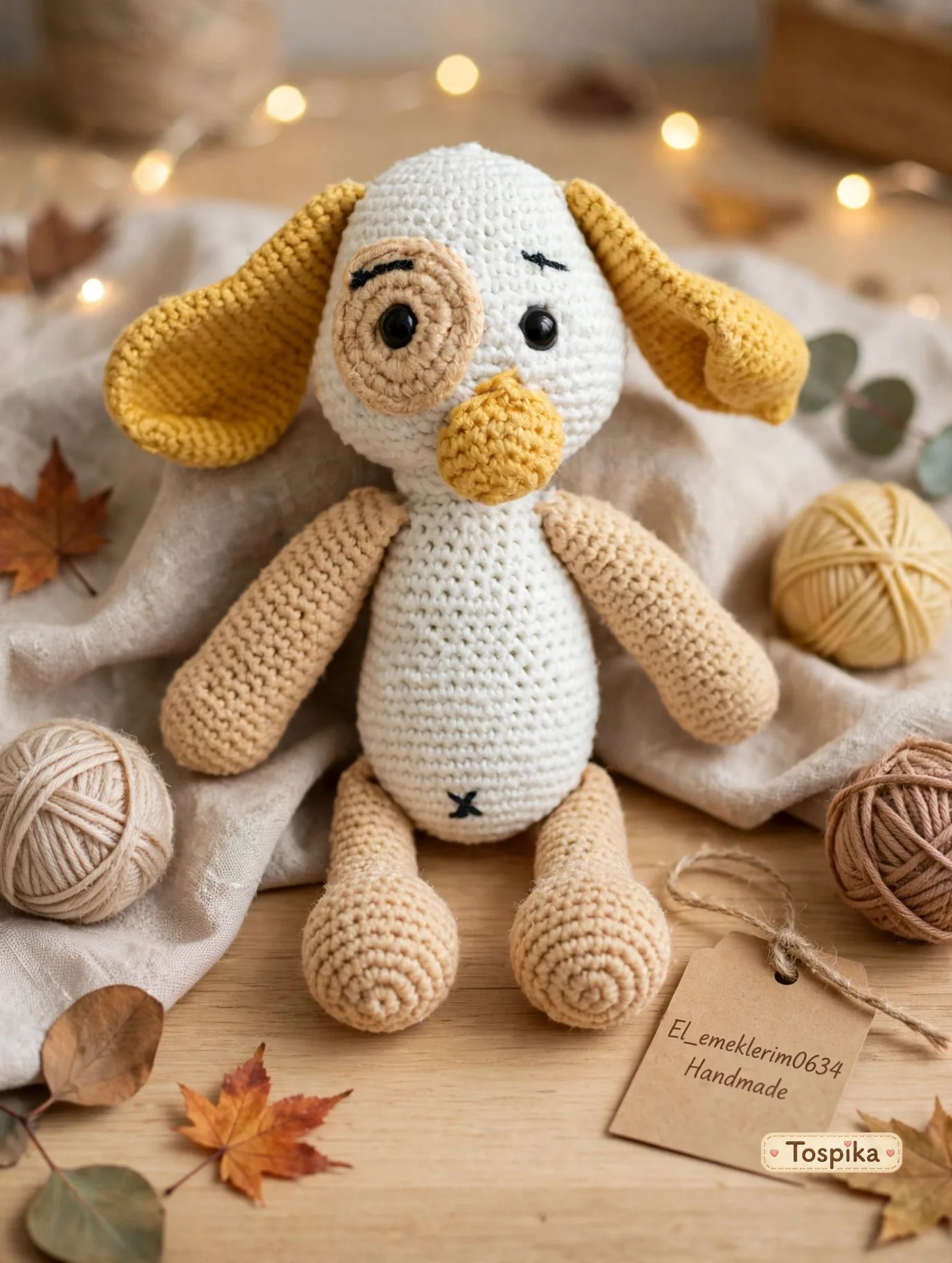 El emeği amigurumi oyuncak ve uyku arkadaşı
