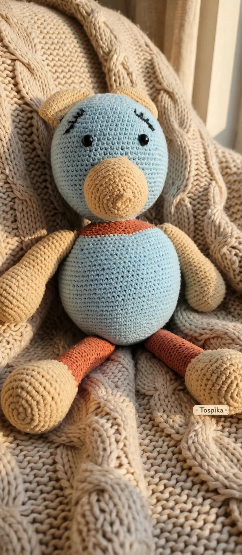 💙 Chubby Blue Teddy Bear 💙 For Little Hands and Big Hearts