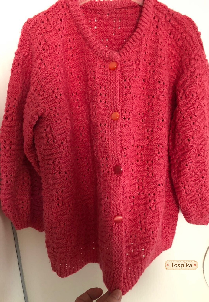 MERCAN RENKLİ ÇOCUK HIRKA