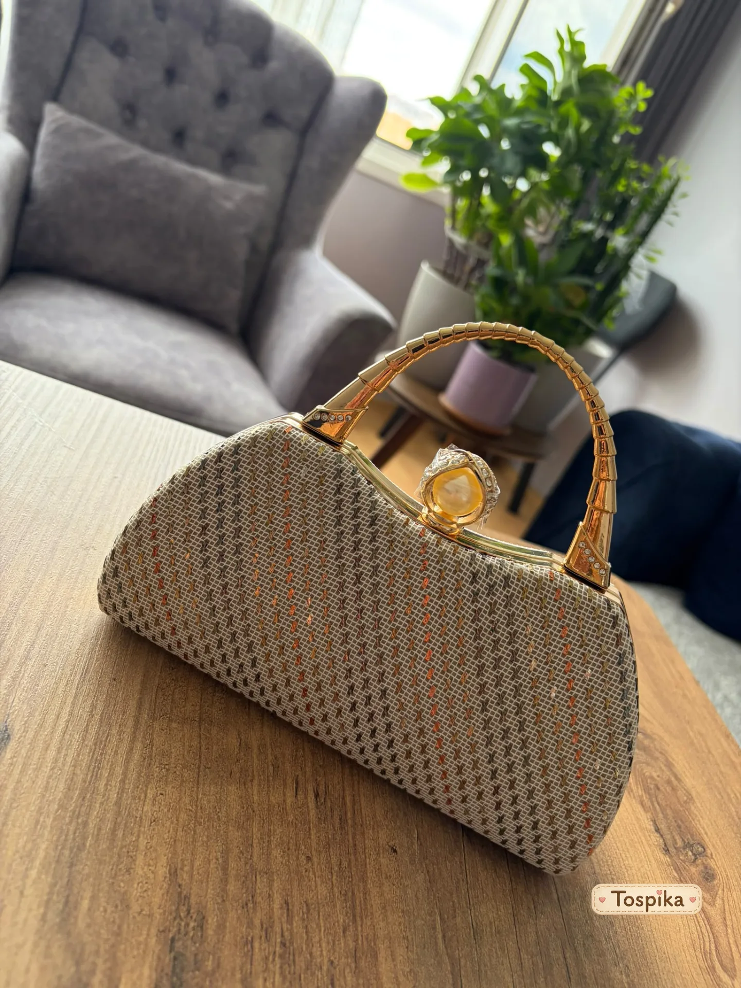 Wire Embroidered Clutch